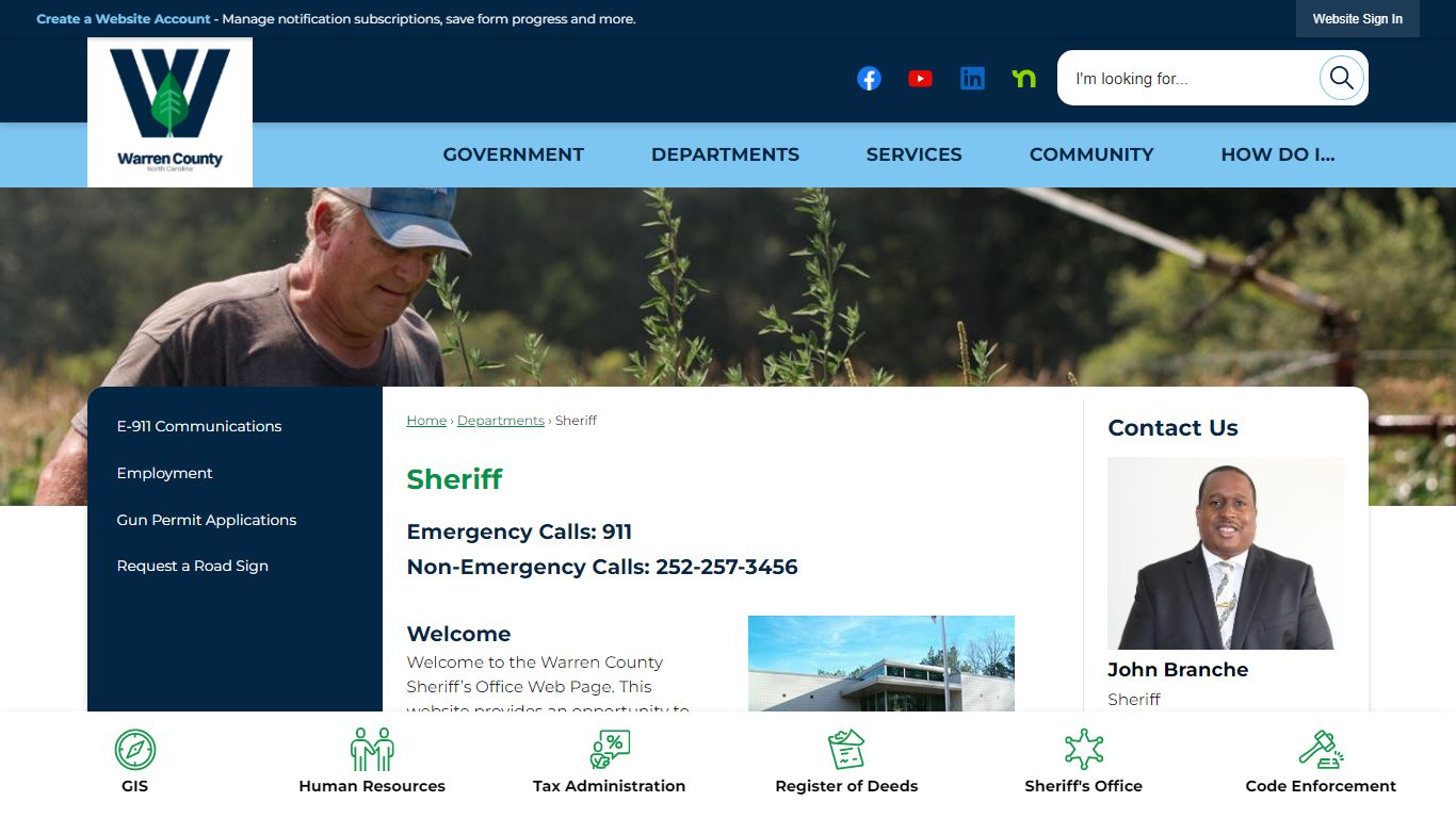 Sheriff | Warren County, NC